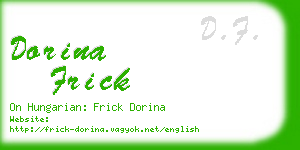 dorina frick business card